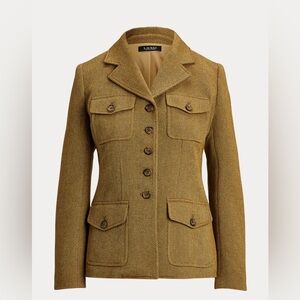 Lauren Ralph Lauren
WOOL BLEND TWILL BLAZER - Blazer - brown multi